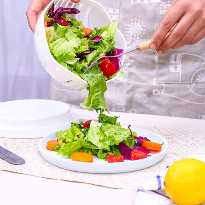 Multi-Functional Salad Cutter Bowl