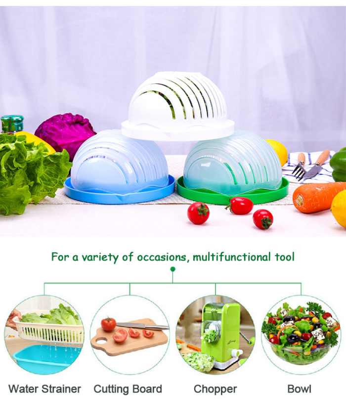 MultiFunctional Salad Cutter Bowl