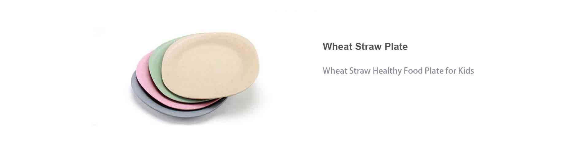 Wheat Straw Degradable Healthy food plate for kids