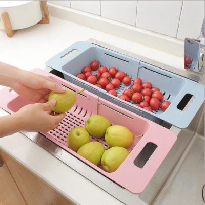 Retractable Washing Fruit Drain Basket