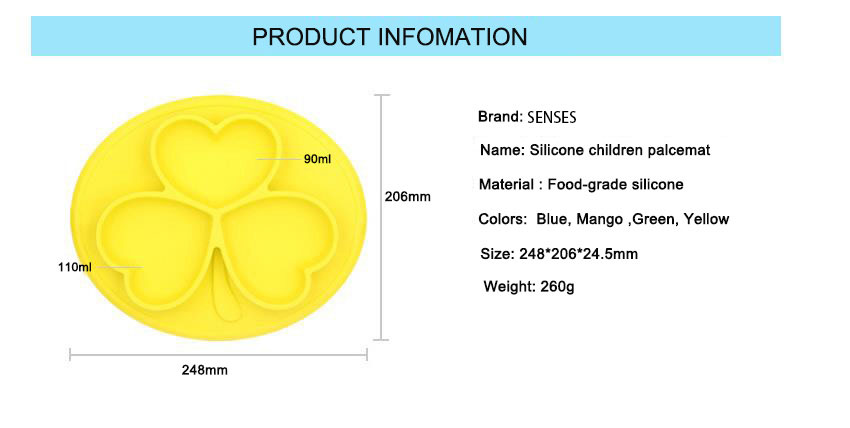 Silicone Portable Waterproof Kids Placemat Supplier