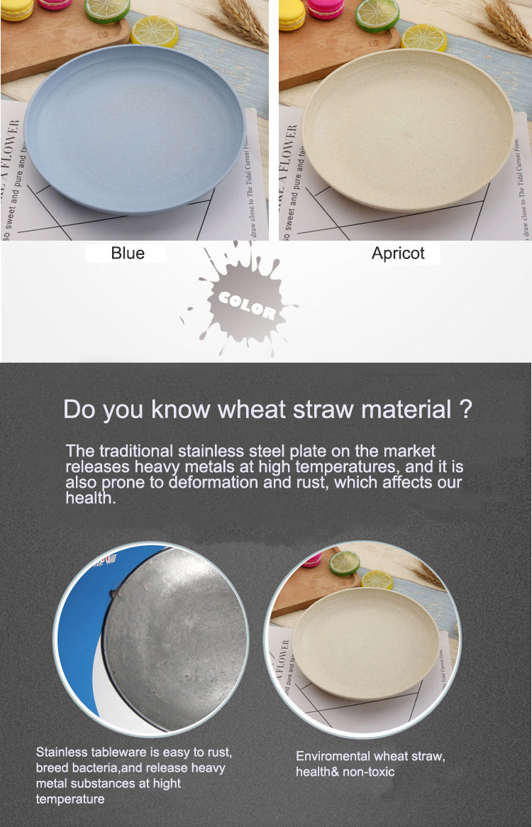 Wheat Straw Healthy Eco Friendly Plates