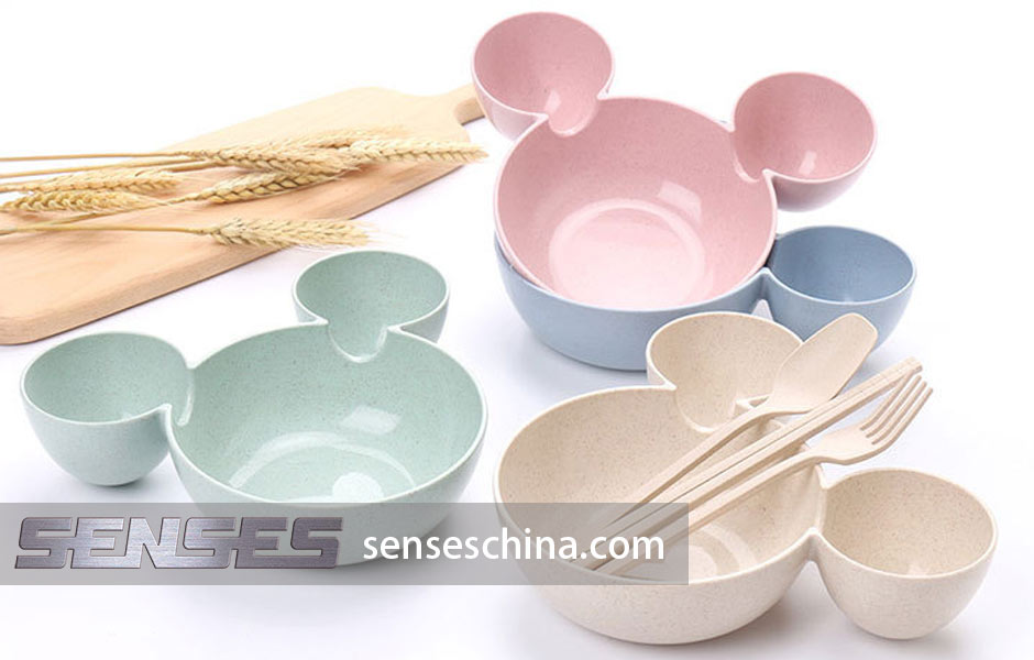 Wheat straw baby plates supplier China