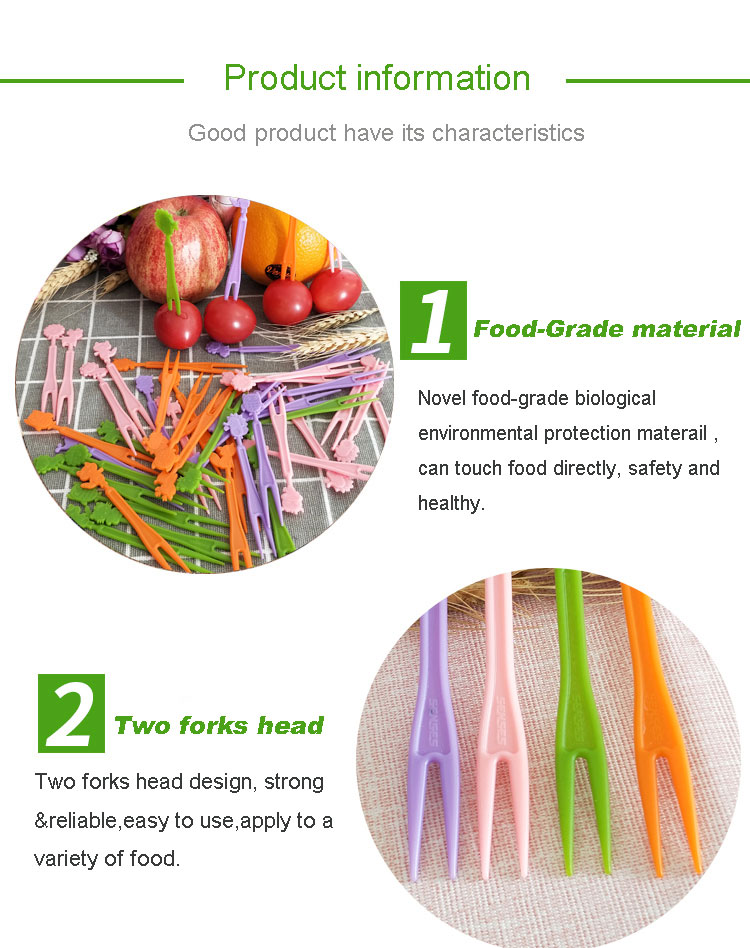 Eco Food-grade plastic fruit fork supplier
