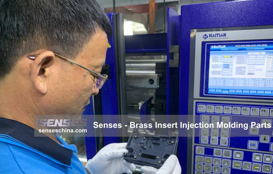 Brass Insert Injection Molding Parts for Automotive by Senses China
