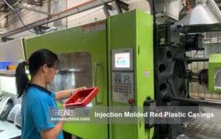 Custom Injection Molded Red Plastic Casings by Senses China